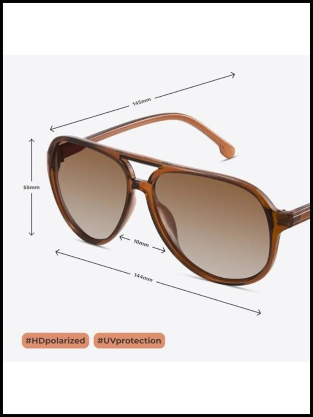 Polarized Aviator Sunglasses Oversized UV Protection Retro Shades